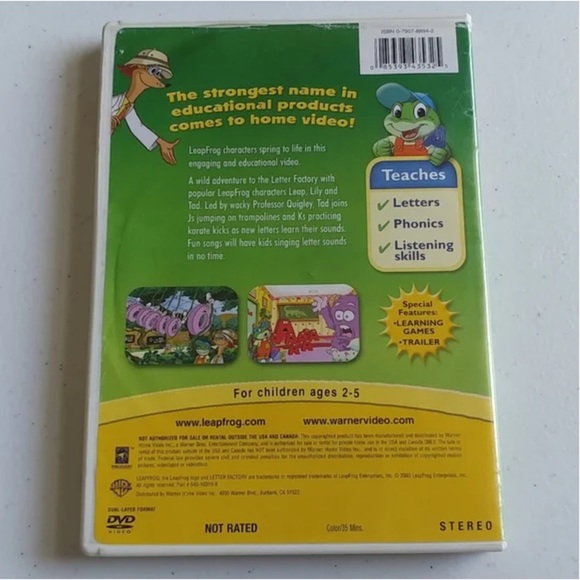 4/$15 🌻 Leap Frog Letter Factory Phonics Kids DVD - Picture 2 of 4